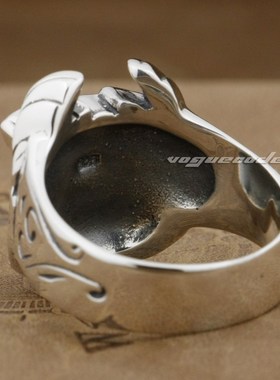 复古发动机男士纯银戒指