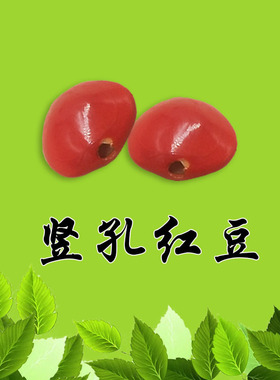 整孔天然相思红豆DIY手工串珠材料饰品配件不可食用装饰用红珠子