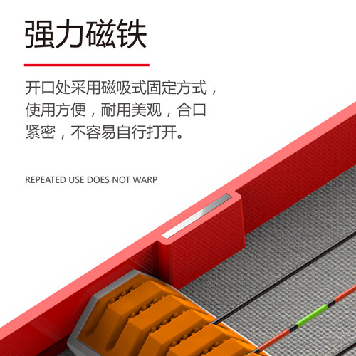 新款漂盒大容量硅胶座双层加长62/82CM渔具多功能加宽鱼漂盒特价 - 图1