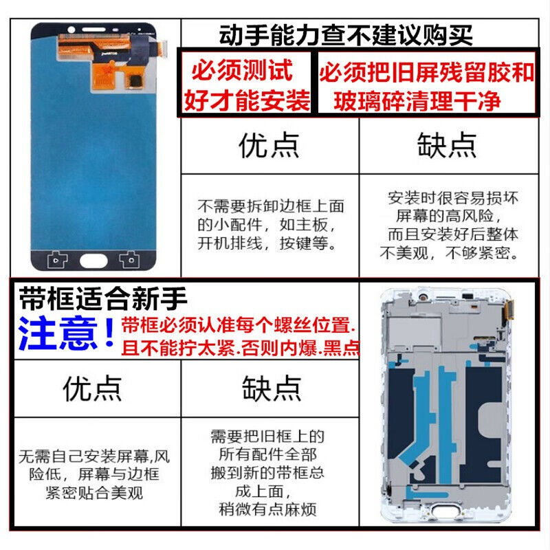 oppor17r17pro屏幕总成显示屏带指纹r17屏幕总成触摸液晶显示屏内 - 图1