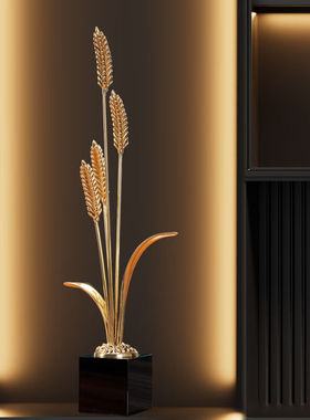一森诺麦穗大麦摆件客厅玄关办公室装饰品乔迁开业送礼品大麦丰收