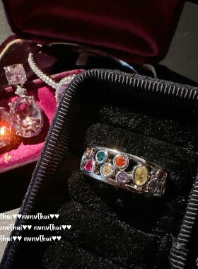 帕帕拉恰粉水滴18K金新娘戒指女