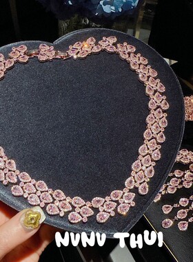 奢华气质满钻复古时尚开口手镯 宴会高定 名媛璀璨闪耀水滴项链女