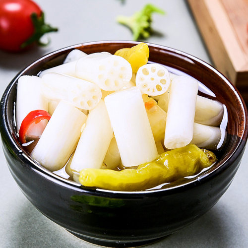 泡椒藕带400g湖北特产洪湖酸辣泡藕尖开袋即食下饭菜脆嫩藕节泡菜 - 图1