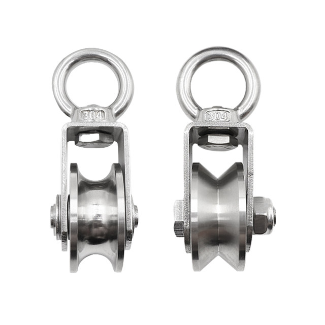 304 stainless steel hoisting ring lifting wire rope pulley
