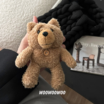 WOOWOOOOOO small crowdsourced cute little bear headphone shell applies Apple airpods3 2 generation protective sleeve wireless Bluetooth headphone sleeve airpodspro2 doll