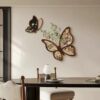 Kc antique style double couplet creative butterfly restaurant decoration painting