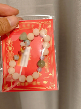 杭州永福白玉莲花菩提手串寺陈奕恒同款手链哼哼平安龙绳吊坠饰品