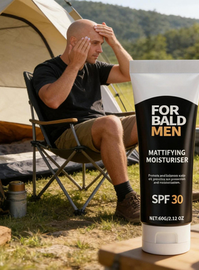 SPF30男士光头保湿防晒清凉头皮