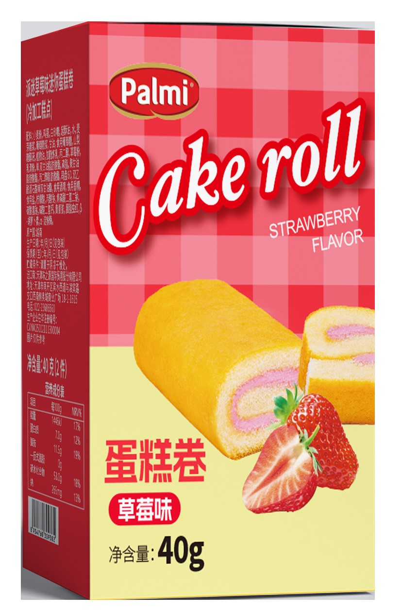 派迷palmi 迷你蛋糕卷牛奶味草莓味面包卷美味早餐糕点早餐办公室