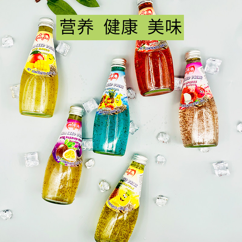 泰国进口 miiysu 梅苏 奇亚籽饮料 290mL*4瓶 双重优惠折后￥16.42包邮 多味可选