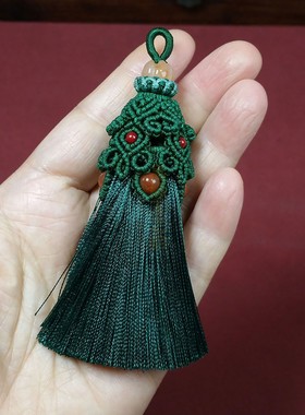 晶缘玉之韵原创流苏LS-119《福运连连》防脱丝冰丝线流苏穗车挂件