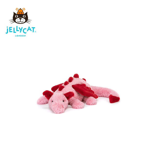 British Jellycat Scarlet Heart Dragon plush doll toy doll appeases ຂອງຂວັນວັນເກີດມັງກອນສີແດງ