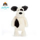 Jellycat ຂີ້ອາຍ Puppy ສີດໍາແລະສີຂາວ Doll ງາມ