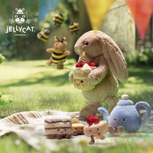 英国Jellycat害羞生日米色邦尼兔毛绒玩具小兔子玩偶公仔娃娃礼物