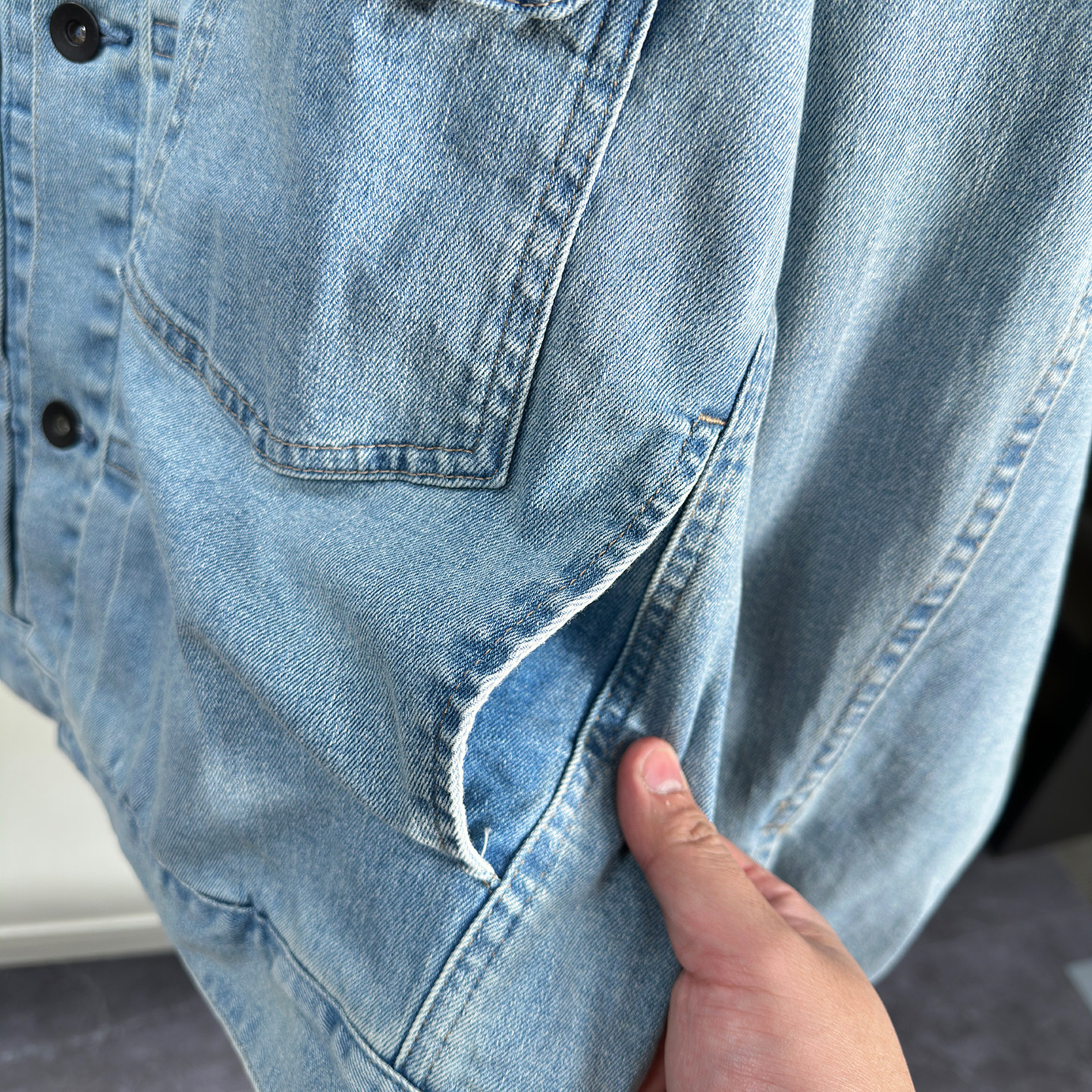 设计师款~重磅水洗 秋冬男士外贸复古宽松挺括弹力牛仔夹克外套潮,淘宝优惠券,粉丝福利购,淘宝优惠卷