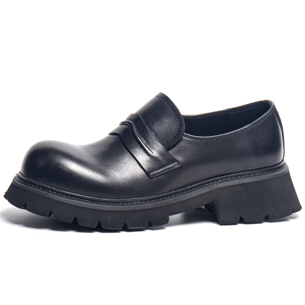 男士一脚蹬商务休闲乐福鞋厚底增高轻便豆豆鞋英伦风牛皮大头皮鞋,淘宝优惠券,粉丝福利购,淘宝优惠卷