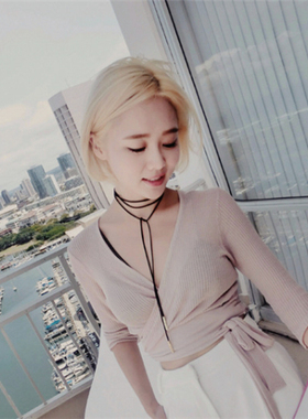 项链绳脖子饰品颈带choker黑色