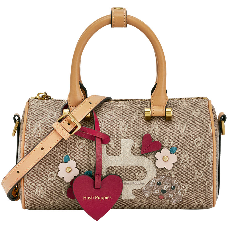 暇步士2023新款女爱心单肩波士顿包 暇步士摩天轮女士包袋