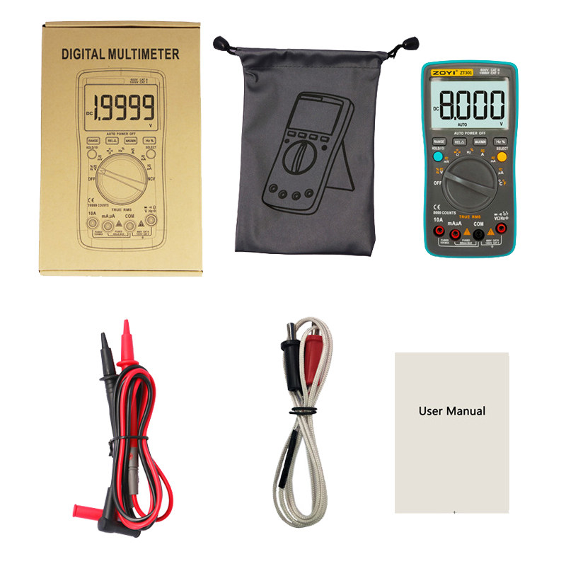 众仪电测数字高精度防烧维修万用表 zoyi万用表
