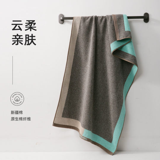 Gold size bath towel pure cotton men's sports bathing and swimming