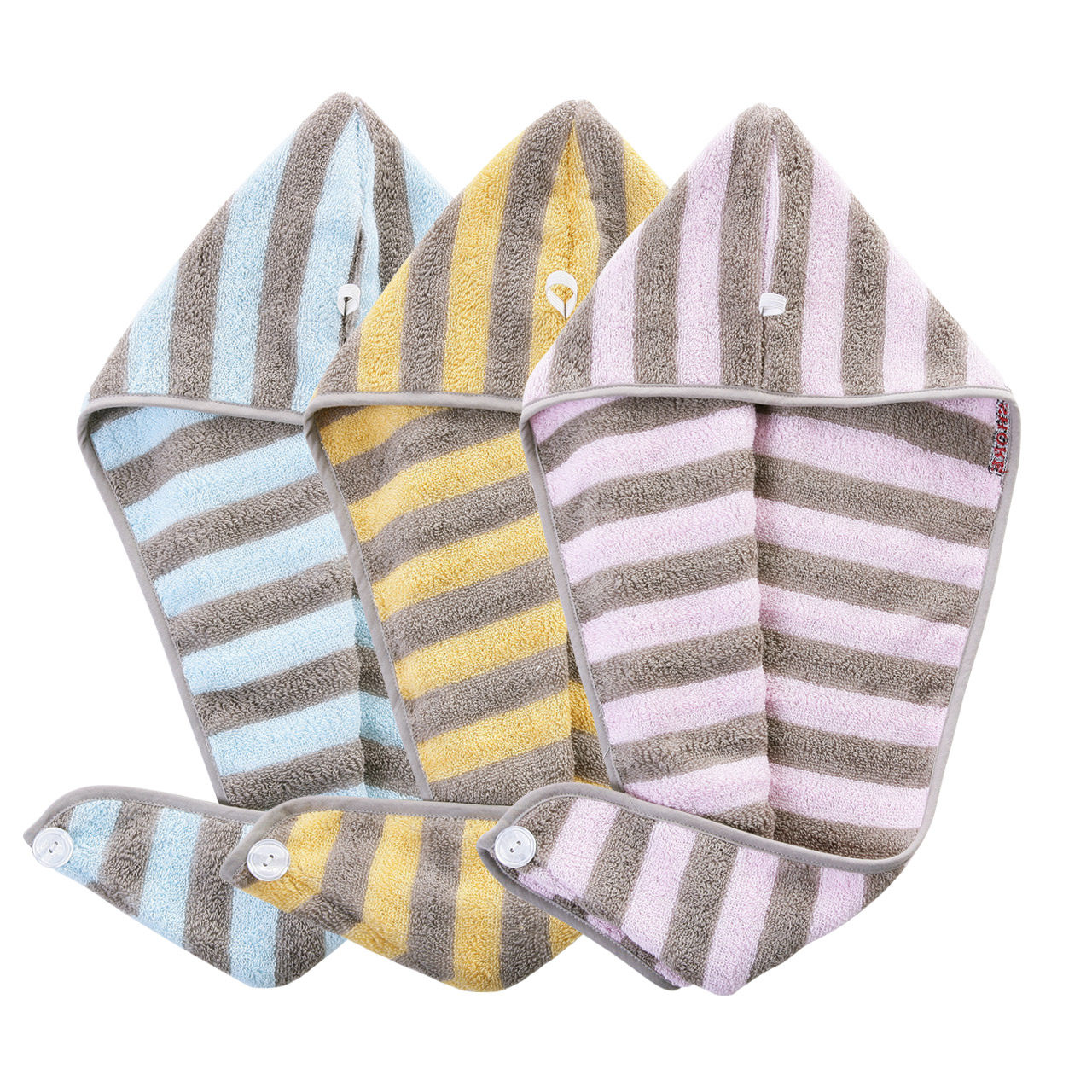 金号干发帽纯棉浴帽干发巾全棉毛巾料柔软吸水清新时尚洗浴裹头,淘宝优惠券,粉丝福利购,淘宝优惠卷