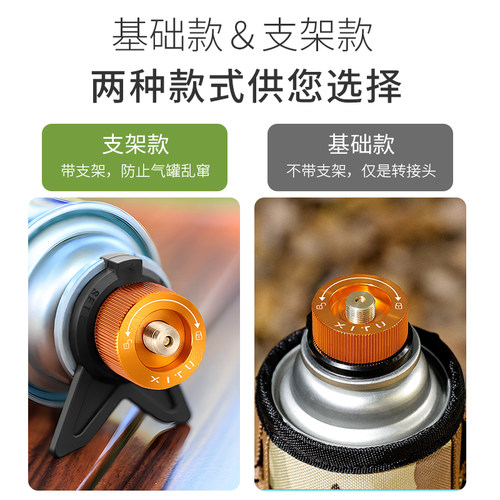 卡式炉扁气罐转接头长气罐燃气炉配件户外煤气罐高山对充转换接头 - 图2