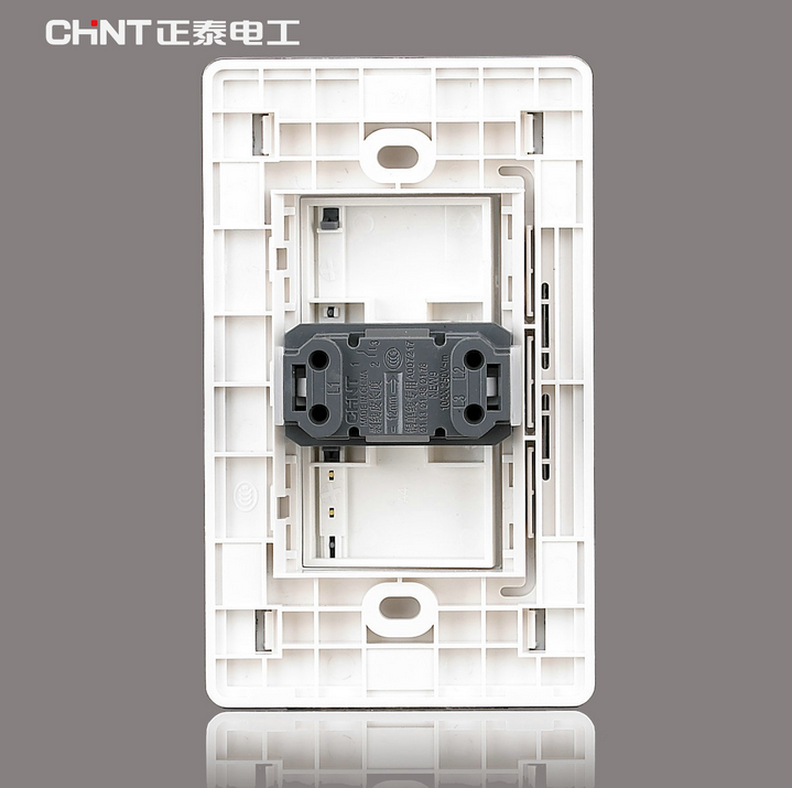 正泰120型开关插座大面板二位五孔眼十孔插座10孔墙壁电源暗装5孔