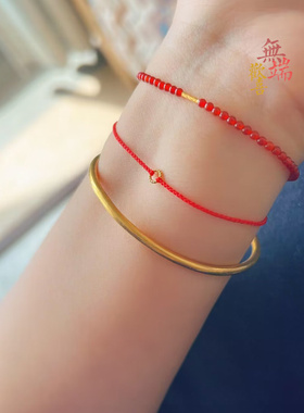 敦煌壁画色古典麻花金手绳