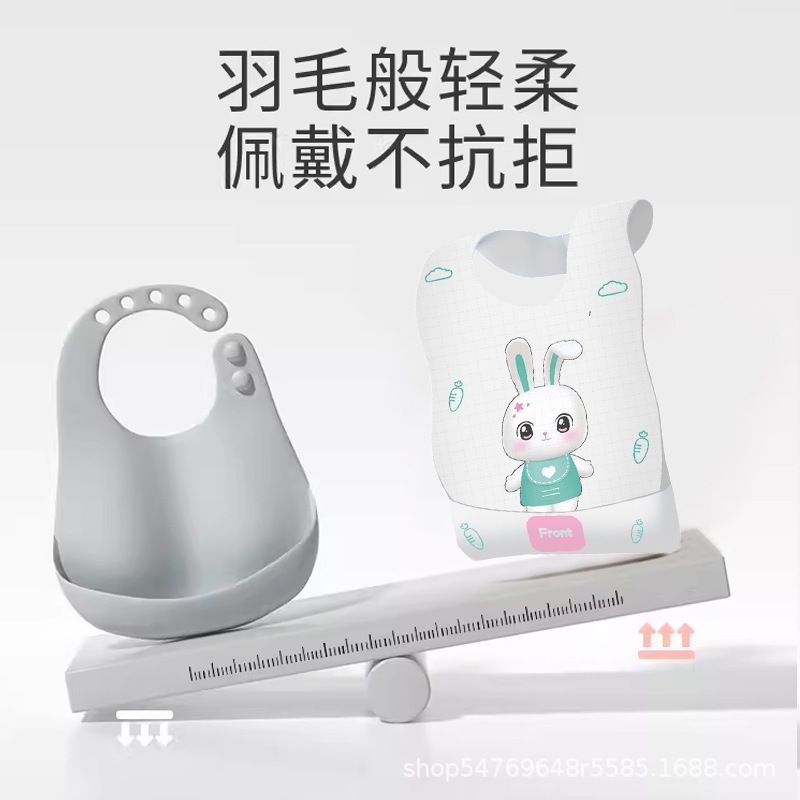 Baby disposable bibs are individually packaged, clean and hygienic