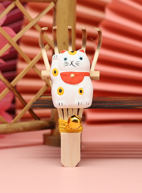 招财猫日本卡通白鹿摆件装饰品