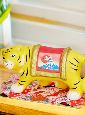 【清仓捡漏】日本传统装饰手工美浓和纸开运老虎家居桌面动物摆件