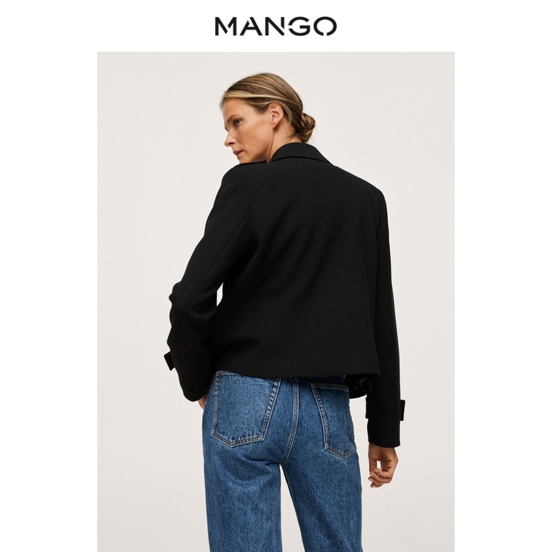 mango 2021秋冬新款双排扣翻领夹克 MANGO短外套