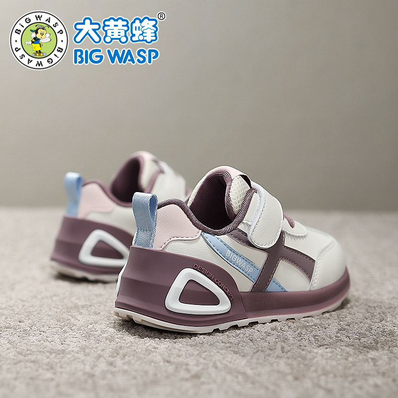 大黄蜂女童春秋新款女宝宝鞋子学步鞋儿童鞋男运动小童防滑机能鞋 - 图1