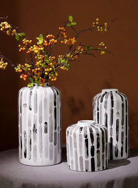 轻奢花瓶玄关中式风陶瓷创意装饰
