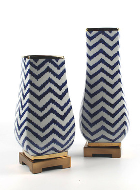 新中式家居装饰品干花器花瓶陶瓷摆件禅意玄关软装饰品样板房橱窗