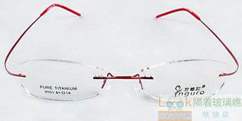 inguro rimless pure titanium myopia ແວ່ນຕາກອບ 8051 ແວ່ນຕາແມ່ຍິງ ultra-light