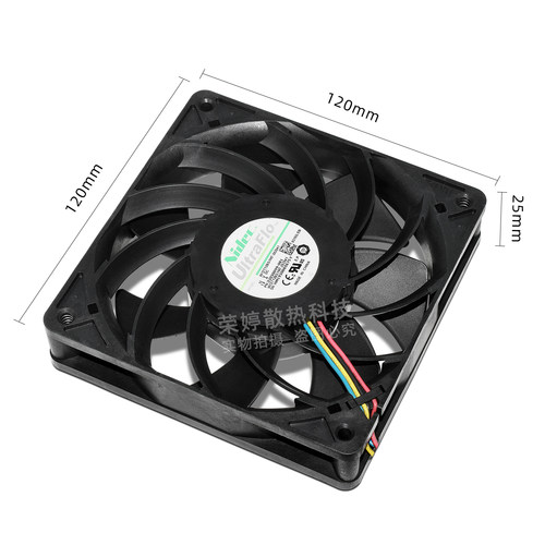 Nidec W12T12BS1M7-20Z041暴力12025 12V 1.8A双滚珠PWM散热风扇 - 图3