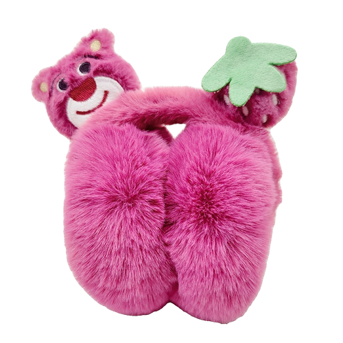 草莓熊耳罩女可爱冬季保暖耳套耳捂学生儿童耳暖防风防寒耳包 - 图3