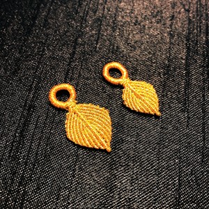 金线手工编织金叶子配件diy搭配手链手绳脚链项链挂件吊坠包邮