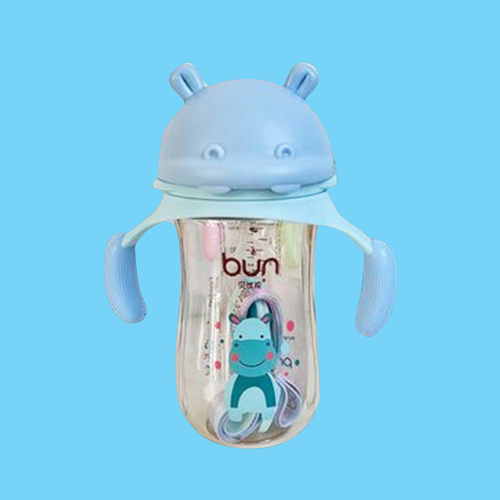 bun贝优能PPSU河马水杯德国进口材质吸管嘴学饮杯防摔240ml300ML - 图3