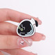 ຕຸກກະຕາດຳ ປ້າຍໂລຫະ brooch