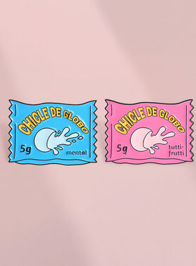 搞怪糖果包装胸针 双色泡泡糖 “mental/tutti-frutti”珐琅别针