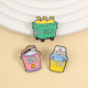 ປີ 2026 ໃໝ່ຖິ້ມພະລັງງານທາງລົບ brooch ສາມຊິ້ນຊຸດ Funny smash ຄວາມຮູ້ສຶກທາງລົບທີ່ສ້າງສັນອຸປະກອນເສີມ Badge ໂລຫະ