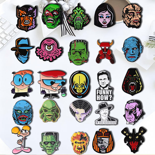 2026 ໃໝ່ 2026 ແຟນ horror horror ecstasy Frankenstein Dracula Black Lagoon ຄລາສິກ monster badge collection