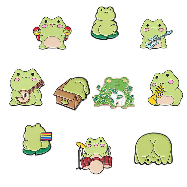 ກົບ ເປັດ ຫມາ brooch ປ້າຍໂລຫະສັດ
