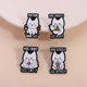 ງາມສີຂາວ cat ປະໂຫຍກສ້າງສັນ brooch ກາເຟ pasta ເຫລົ້າທີ່ເຮັດຈາກສີແດງ cat ກາຕູນ badge ເຄື່ອງນຸ່ງຫົ່ມອຸປະກອນຖົງ