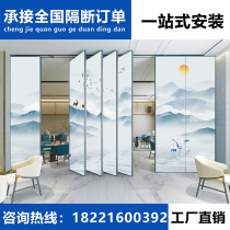 Hotel Mobility Partition Wall With Door Hotel Bag Compartment Dining Exhibition Banquet Hall Office Room Events Folding Screen Board