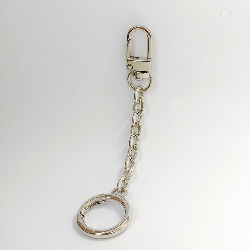 包挂饰链配件挂件金属扣金色双层圈布偶玩具链条公仔挂件链条饰品 - 图3