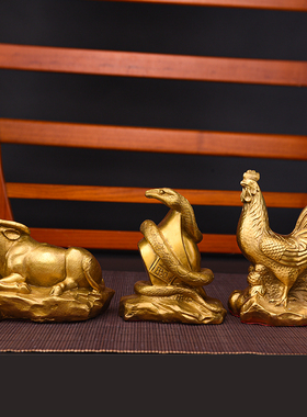 铜十二生肖摆件全套铜狗鼠铜牛鸡蛇马虎兔龙羊猴猪狗特大号工艺品